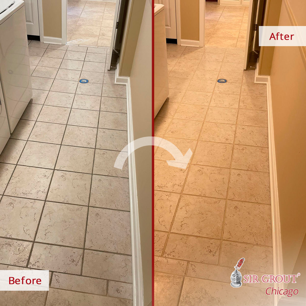 These Floors in Park Ridge Receive a Full Restoration From Our Grout  Cleaning Experts